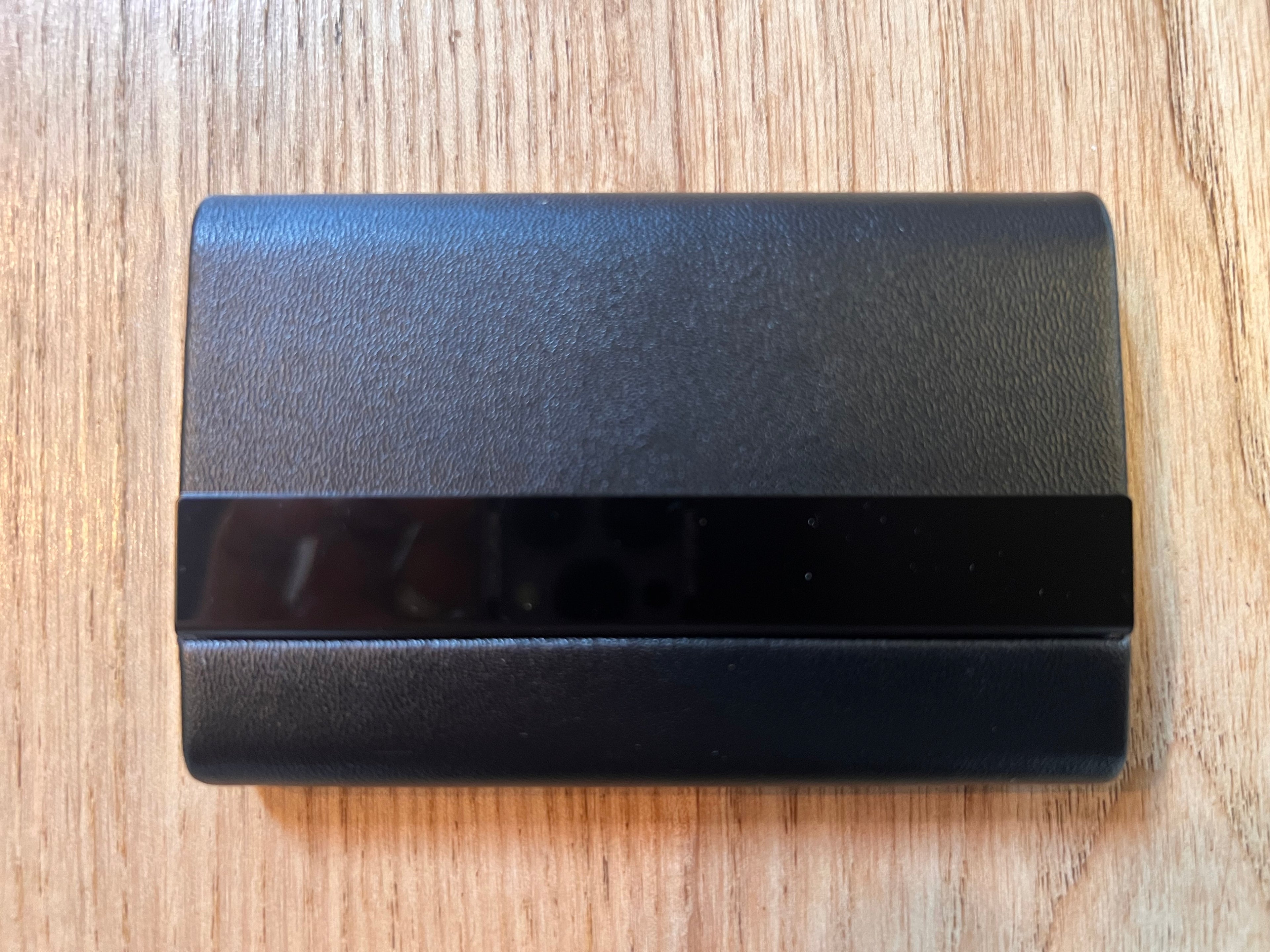 Business Card Holder with Black Stainless Steel (Black)