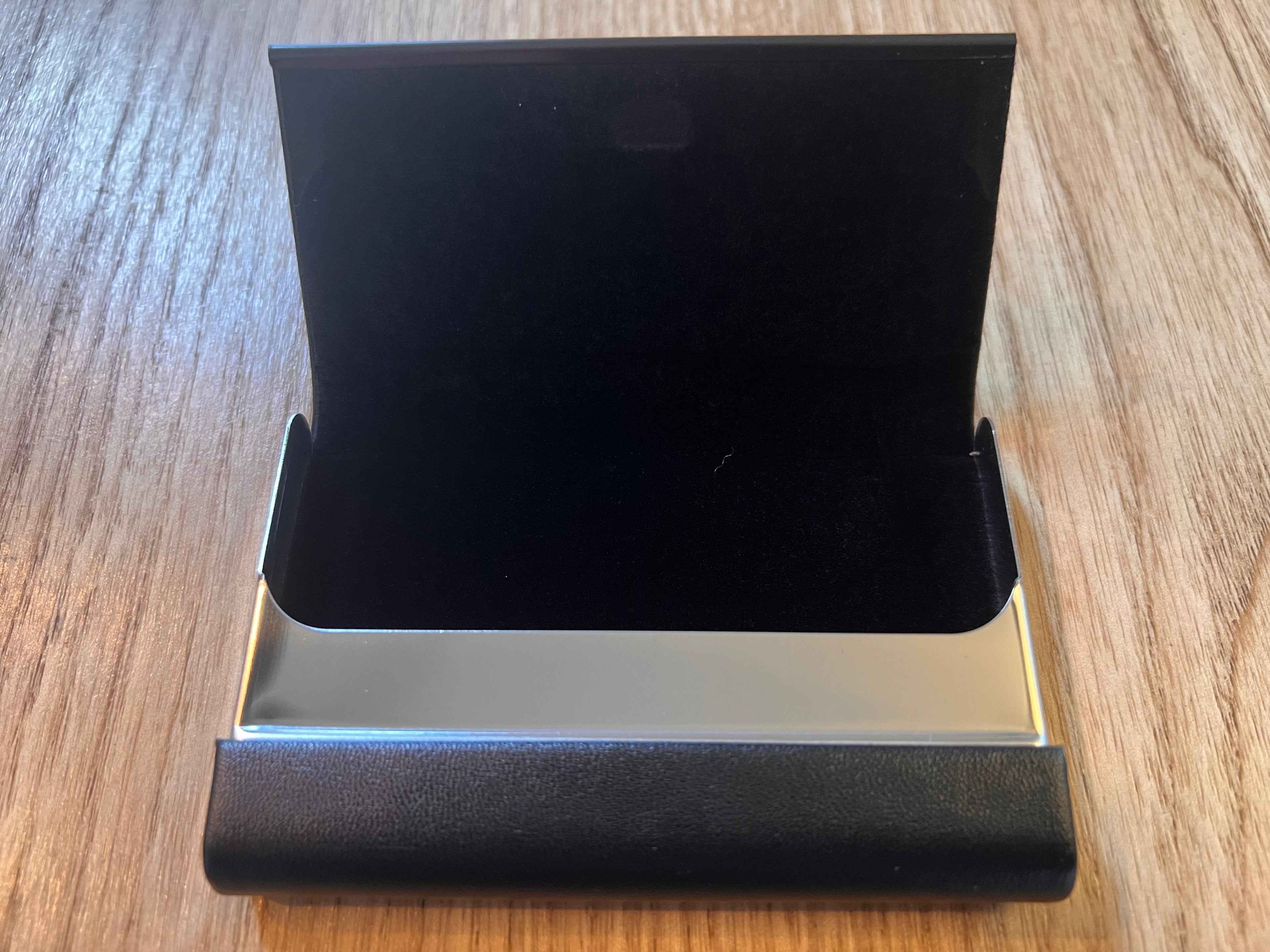 Business Card Holder with Black Stainless Steel (Black)
