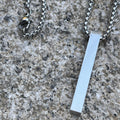 Bar Pendant Necklace - Silver