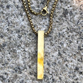 Bar Pendant Necklace - Golden