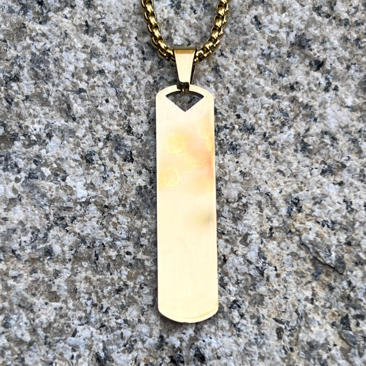 Bar Tag Necklace - Golden