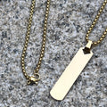 Bar Tag Necklace - Golden